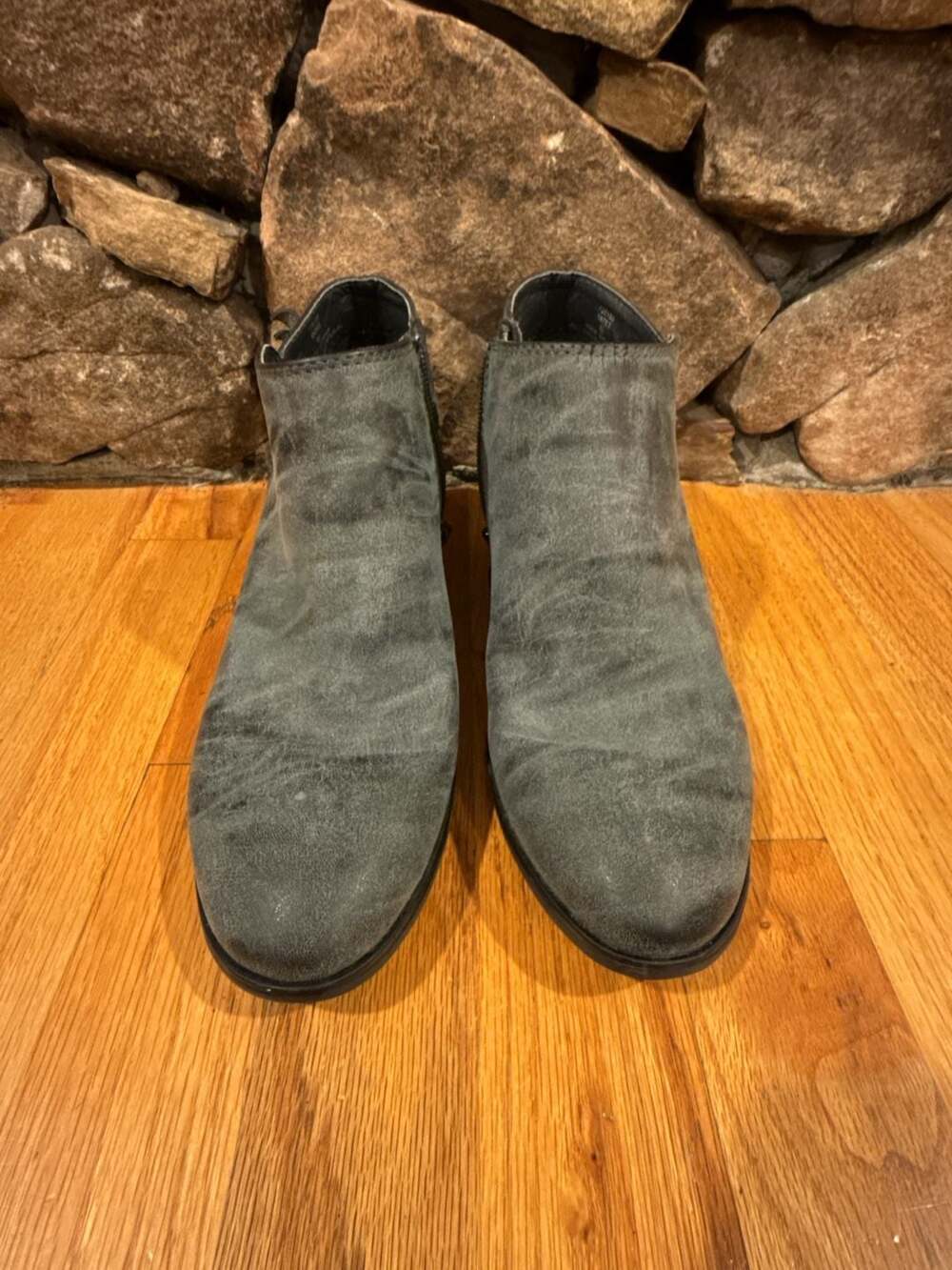 Lucky Brand Women's Basel Ankle Boot Grey Suede Size 7.5